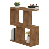 Tavolino da Salotto Marrone Rovere Scuro 2 Vani Forma Rettangolare 45x17x51h cm, Sfumatura Colore Ripiano Rovere Scuro - Lauriano