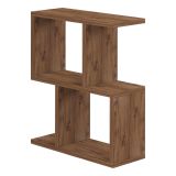 Tavolino da Salotto Marrone Rovere Scuro 2 Vani Forma Rettangolare 45x17x51h cm, Sfumatura Colore Ripiano Rovere Scuro - Lauriano