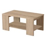 Tavolino da Salotto Marrone Rovere un Vano Forma Rettangolare 90.5x50.5x41.5h cm, Sfumatura Colore Ripiano Rovere - Piraino