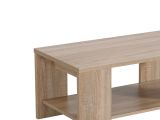 Tavolino da Salotto Marrone Rovere un Vano Forma Rettangolare 90.5x50.5x41.5h cm, Sfumatura Colore Ripiano Rovere - Piraino