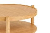 Tavolino da Salotto Marrone Rovere un Vano Forma Rotondo 80x80x48h cm, Sfumatura Colore Ripiano Rovere - Crova