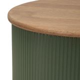 Tavolino da Salotto Marrone Rovere Verde set da 2 Colore Ripiano Marrone 37x58x92h cm, Materiale Struttura in Metallo - Kashan