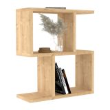 Tavolino da Salotto Marrone Sabbia 2 Vani Forma Rettangolare 45x17x51h cm, Sfumatura Colore Ripiano Sabbia - Lauriano