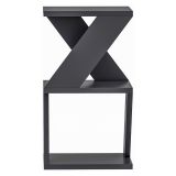 Tavolino da Salotto Nero 2 Vani Forma Quadrato 30x30x50h cm, Materiale Piano in Legno Nobilitato - Rubiana