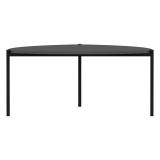 Tavolino da Salotto Nero Antracite con Piedini Forma Triangolare 90x89x40h cm, Sfumatura Colore Ripiano Antracite - Atesino