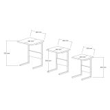 Tavolino da Salotto Nero Antracite Forma Rettangolare Materiale Piano in Legno Nobilitato 40x40x55h cm, Colore Ripiano Nero - Caprauna