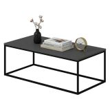 Tavolino da Salotto Nero Antracite Nero Forma Rettangolare Materiale Piano in Legno Nobilitato 120x60x42h cm, Sfumatura Colore Struttura Antracite