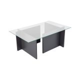 Tavolino da Salotto Nero Antracite Peso Massimo Supportato 10 kg Forma Rettangolare 105x65x40h cm, Sfumatura Colore Struttura Antracite - Azriel