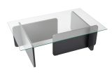 Tavolino da Salotto Nero Antracite Portariviste Forma Rettangolare 105x65x30h cm, Sfumatura Colore Struttura Antracite - Kallias