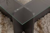 Tavolino da Salotto Nero Antracite Portariviste Forma Rettangolare 105x65x30h cm, Sfumatura Colore Struttura Antracite - Kallias