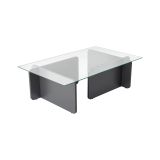 Tavolino da Salotto Nero Antracite Portariviste Forma Rettangolare 105x65x30h cm, Sfumatura Colore Struttura Antracite - Kallias