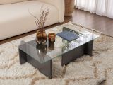 Tavolino da Salotto Nero Antracite Portariviste Forma Rettangolare 105x65x30h cm, Sfumatura Colore Struttura Antracite - Kallias