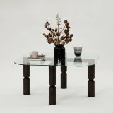 Tavolino da Salotto Nero Antracite Portariviste Forma Rettangolare 80x80x40h cm, Sfumatura Colore Struttura Antracite - Gran