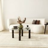 Tavolino da Salotto Nero Antracite Portariviste Forma Rettangolare 80x80x40h cm, Sfumatura Colore Struttura Antracite - Gran
