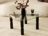 Tavolino da Salotto Nero Antracite Portariviste Forma Rettangolare 80x80x40h cm, Sfumatura Colore Struttura Antracite - Gran