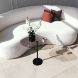 Tavolino da Salotto Nero Effetto Fume Forma Fantasia 60x45x50h cm, Sfumatura Colore Ripiano Fume - Mensa