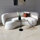 Tavolino da Salotto Nero Effetto Fume Forma Fantasia 60x45x50h cm, Sfumatura Colore Ripiano Fume - Mensa