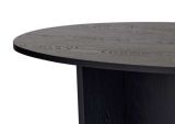 Tavolino da Salotto Nero Forma Ovale Materiale Piano in Legno Nobilitato 120x65x40h cm, Colore Ripiano Nero - Parona