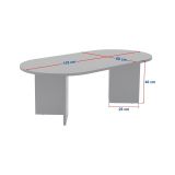Tavolino da Salotto Nero Forma Rettangolare Materiale Piano in Legno Nobilitato 119x60x40h cm, Colore Ripiano Nero - Porcari