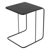 Tavolino da Salotto Nero Forma Rettangolare Materiale Piano in Metallo 47x46x57h cm, Colore Ripiano Nero - Cattaneo