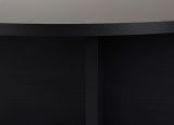 Tavolino da Salotto Nero Forma Rotondo Materiale Piano in Legno Nobilitato 90x90x40h cm, Colore Ripiano Nero - Simbario