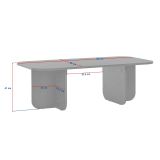 Tavolino da Salotto Nero Frassinato Forma Rettangolare Materiale Piano in Legno Nobilitato 120x60x41h cm, Colore Ripiano Nero - Nomeva