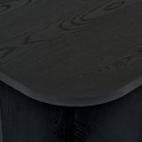 Tavolino da Salotto Nero Frassinato Forma Rettangolare Materiale Piano in Legno Nobilitato 120x60x41h cm, Colore Ripiano Nero - Nomeva