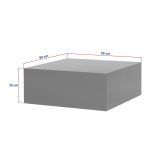 Tavolino da Salotto Nero Frassinato Forma Rettangolare Materiale Piano in Legno Nobilitato 90x90x35h cm, Colore Ripiano Nero - Nofaraka