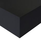 Tavolino da Salotto Nero Frassinato Forma Rettangolare Materiale Piano in Legno Nobilitato 90x90x35h cm, Colore Ripiano Nero - Nofaraka
