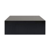 Tavolino da Salotto Nero Frassinato Forma Rettangolare Materiale Piano in Legno Nobilitato 90x90x35h cm, Colore Ripiano Nero - Nofaraka
