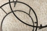 Tavolino da Salotto Nero Modulabile Forma Rotondo 80x80x43h cm, Materiale Piano in Vetro - Telti
