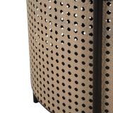 Tavolino da Salotto Nero oro Contenitore un Vano 40x40x50h cm, Forma Rotondo - Swakom