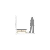 Tavolino da Salotto Nero oro Forma Rettangolare Colore Ripiano Nero 110x60x45h cm, Materiale Struttura in Metallo - Keswic
