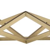 Tavolino da Salotto Nero oro Forma Rettangolare Colore Ripiano Nero 110x60x45h cm, Materiale Struttura in Metallo - Keswic