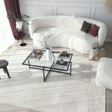 Tavolino da Salotto Nero Resistente All'appannamento Forma Rettangolare 94x64x35h cm, Materiale Piano in Vetro - Anna