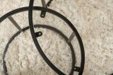 Tavolino da Salotto Nero set di 2 Tavolini Forma Rotondo 60x60x43h cm, Materiale Piano in Vetro - Xaden