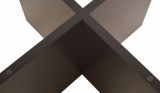 Tavolino da Salotto Nero Trasparente Fume Forma Rotondo Colore Ripiano Trasparente 75x75x35h cm, Materiale Struttura in Vetro - Cugnoli