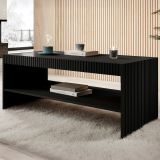 Tavolino da Salotto Nero un Vano Forma Rettangolare 120x57x50h cm, Materiale Piano in Legno Nobilitato - Lisbona