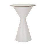 Tavolino da salotto Oreti, Tavolo basso da caffè, Portariviste per divano, Ripiano da soggiorno, 44x44 h63 cm, Bianco