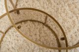 Tavolino da Salotto oro Bronzo set di 2 Tavolini Forma Circolare 80x80x43h cm, Materiale Struttura in Vetro - Aedion