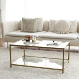 Tavolino da Salotto oro Cassetti 90x60x40h cm, un Vano - Mina