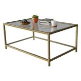 Tavolino da Salotto oro Cassetti 90x60x40h cm, un Vano - Mina