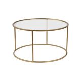 Tavolino da Salotto oro Cassetti Peso Massimo Supportato 10 kg 80x80x43h cm, Vani - Geralt