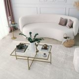 Tavolino da Salotto oro Cassetti Resistente All'appannamento 94x64x35h cm, Vani - Anna
