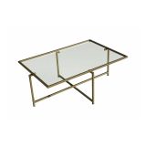 Tavolino da Salotto oro Cassetti Resistente All'appannamento 94x64x35h cm, Vani - Anna