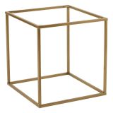 Tavolino da Salotto oro Forma Quadrato Materiale Piano in Metallo 45x45x52h cm, Colore Ripiano oro - Lorsica