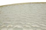 Tavolino da Salotto oro oro set di 4 Tavolini Forma Circolare 70x70x55h cm, Sfumatura Colore Ripiano Panna - Cabiaglio