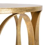 Tavolino da Salotto oro Portaoggetti Forma Rotondo 37x37x58h cm, Colore Ripiano oro - Danoba