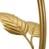 Tavolino da Salotto oro Trasparente 3 Ripiani Forma Rotondo 54x54x70h cm, Colore Ripiano Trasparente - Fana