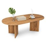 Tavolino da salotto ovale noce 120x40x60h cm - Jurian